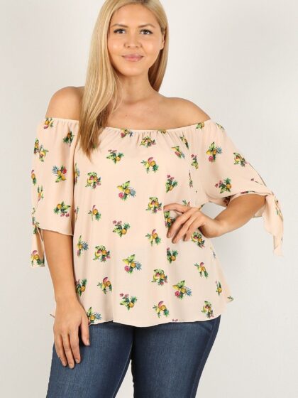 Plus Size Floral Print, Top