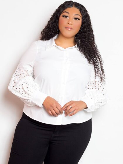 Blouse With Punched Sleeves
