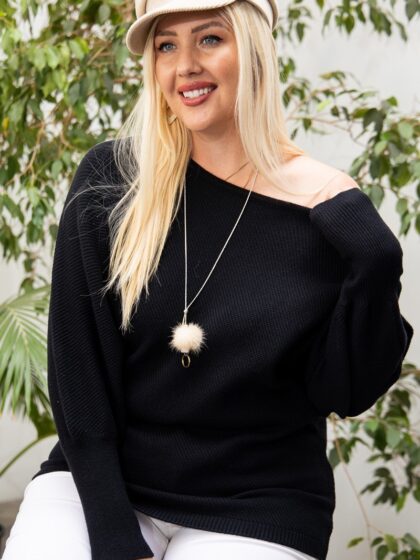 Round Neck Long Sleeve Solid Sweater