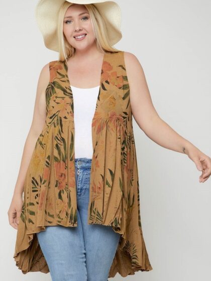 Long Flattering Silhouette Sleeveless Cardigan