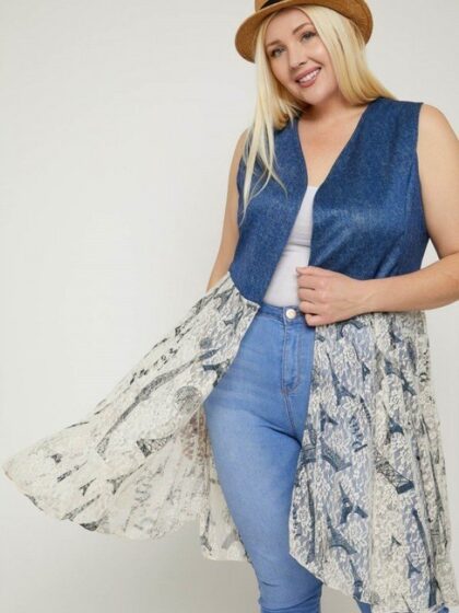 Sleeveless, Lace Cardigan