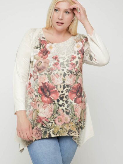 Geometric/tribal Sublimation Print Tunic Top