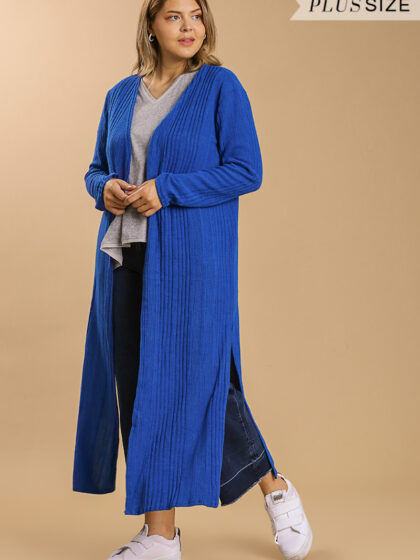 Open Front Long Body Cardigan