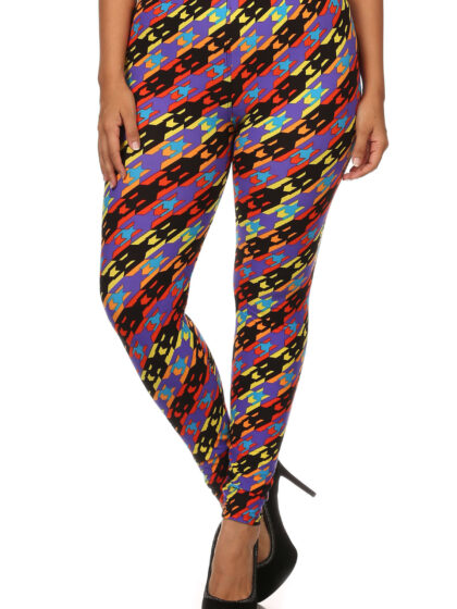 Print Full Length High Waist