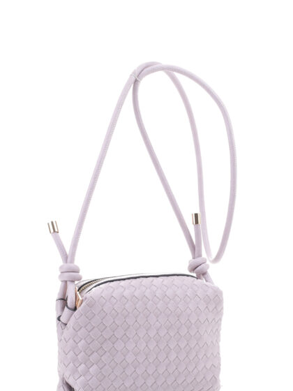 Braid Texture Zipper Crossbody Bag