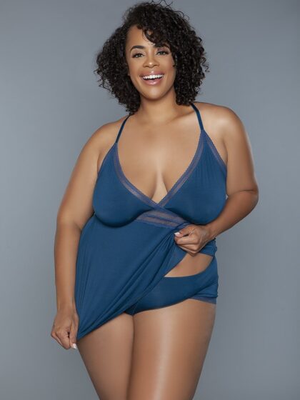 2 Pc V-neckline Cami Set With Wire Free Bralette