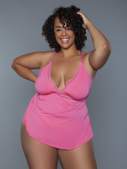 2 Pc V-neckline Cami Set With Wire Free Bralette