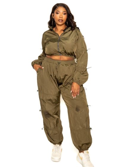 Active Zip Up Set With Cord Lock Detail