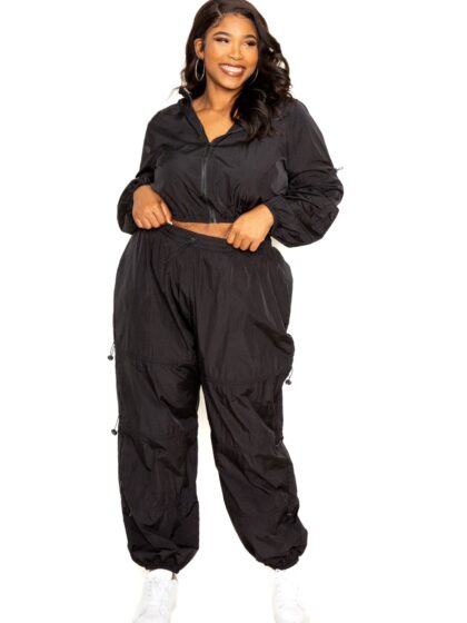 Active Zip Up Set With Cord Lock Detail