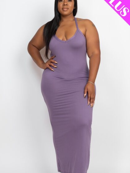Plus Racer Back Maxi Dress