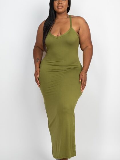 Plus Racer Back Maxi Dress