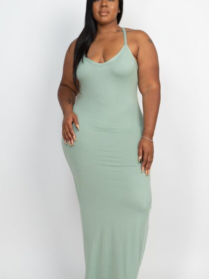 Plus Racer Back Maxi Dress
