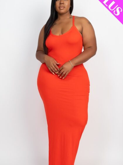Plus Racer Back Maxi Dress