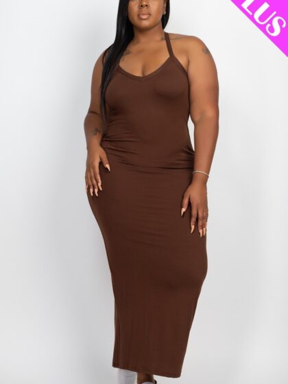 Plus Racer Back Maxi Dress