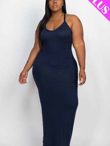 Plus Racer Back Maxi Dress