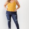 Plus Ribbed Ruffle Tank Top - Image 2