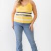 Plus Ribbed Ruffle Tank Top - Image 2