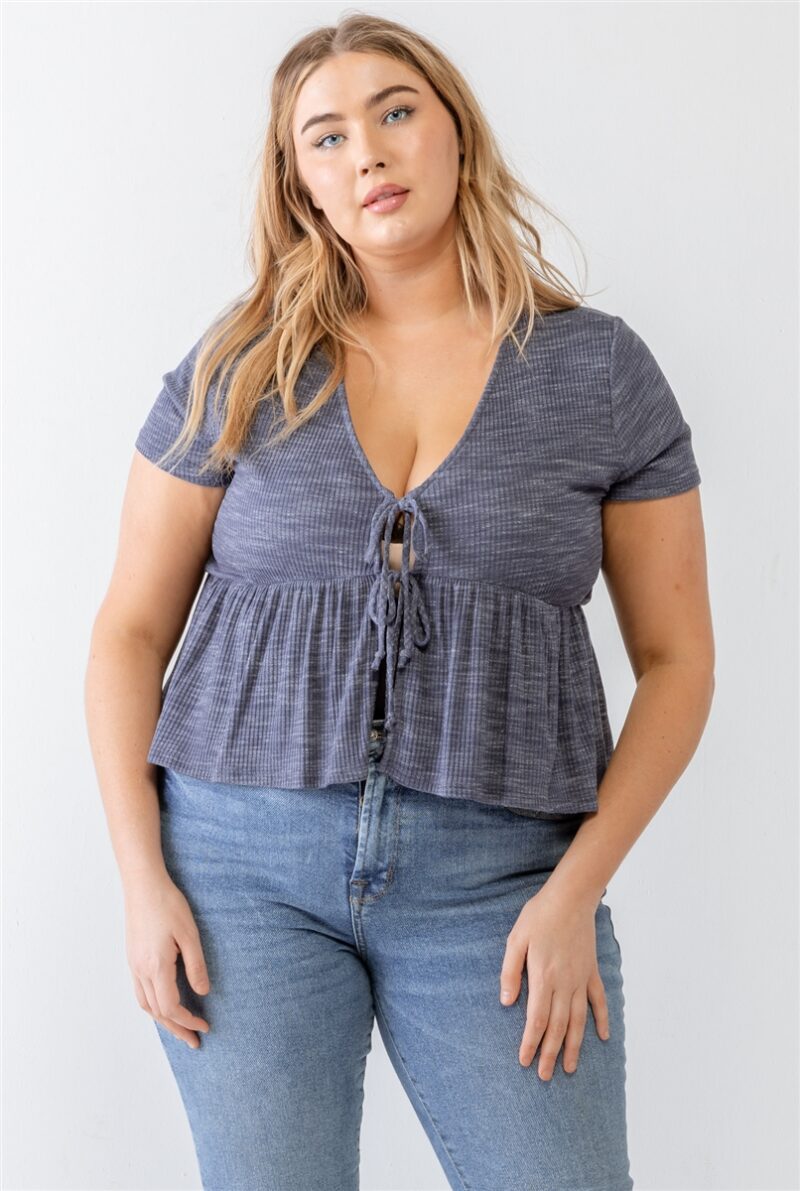 plus size denim top