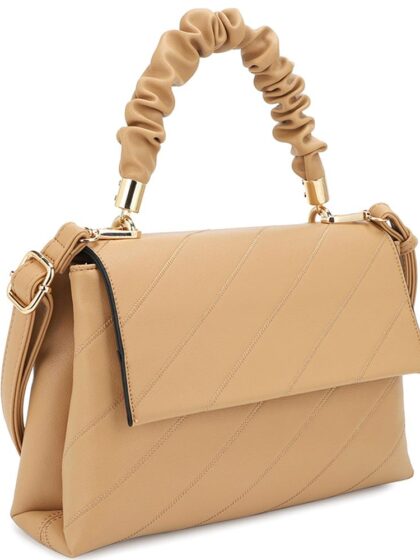 Fashion Smooth Pattern Wrinkle Handle Crossbody Bag