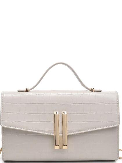 Alfie Croc Print Crossbody Bag