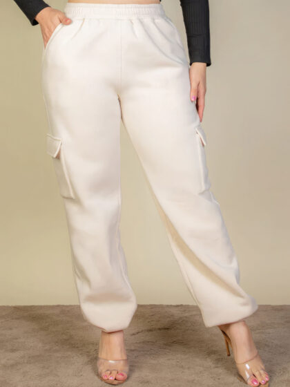 Plus Size Side Pocket Drawstring Waist Sweatpants