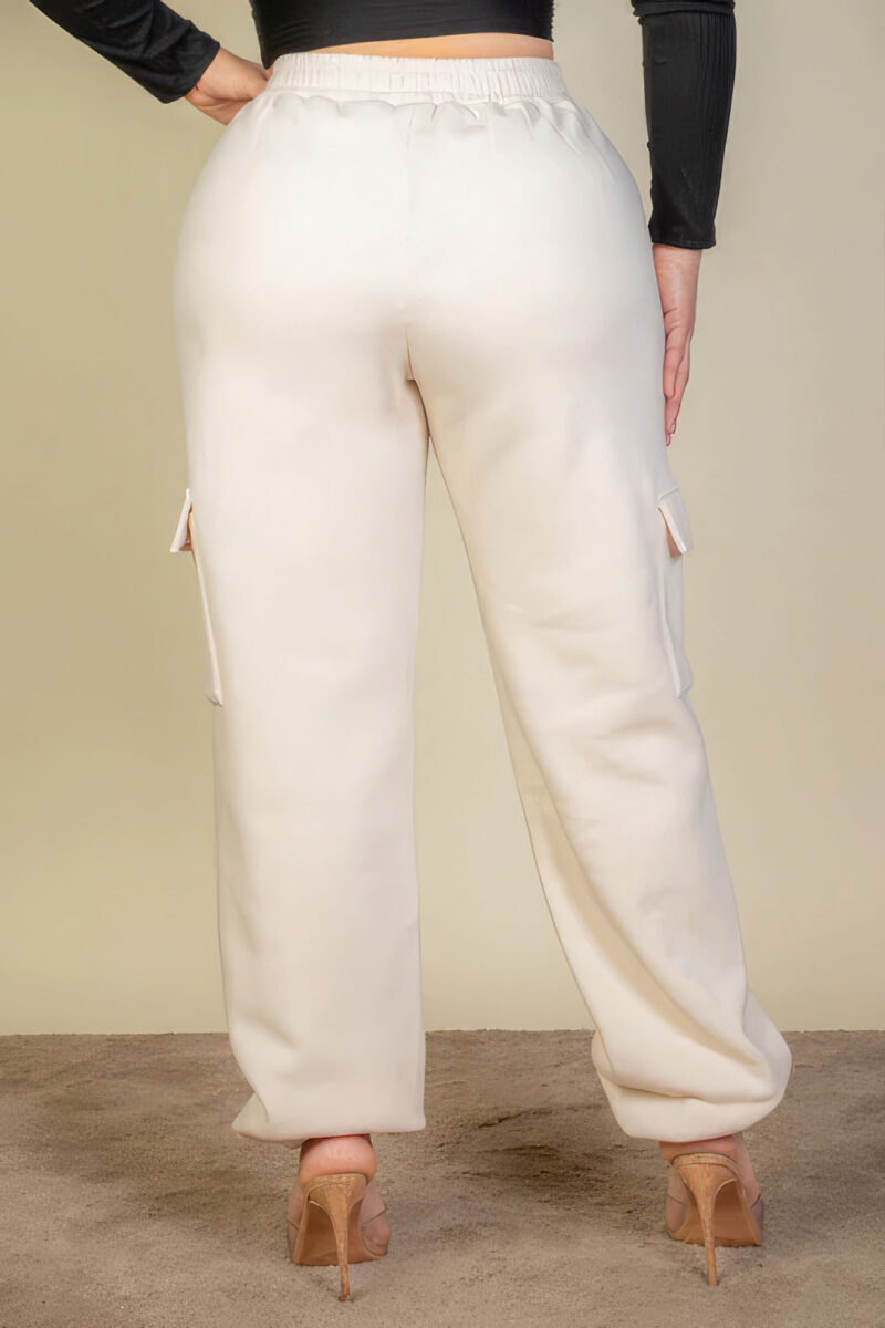Plus Size Side Pocket Drawstring Waist Sweatpants - Image 4