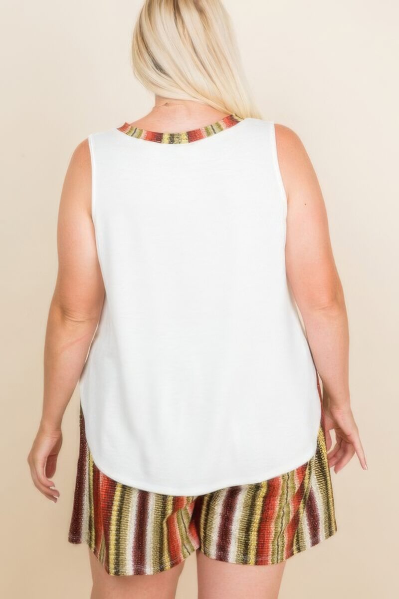 Plus Size Solid Sleeveless French Terry Tank Top - Image 7