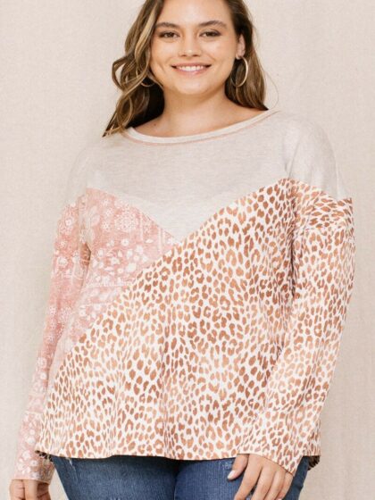 Print Block French Terry Top