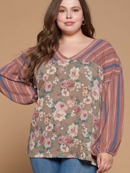 Floral Printed Knit Top