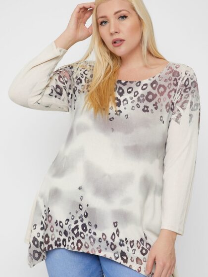 Geometric/tribal Sublimation Print Tunic Top