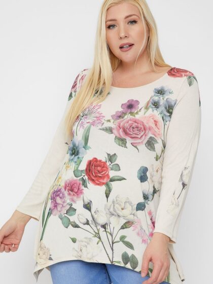 Geometric/tribal Sublimation Print Tunic Top