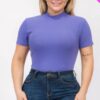 Plus Size Ribbed Short Sleeve Bodysuit - Image 16