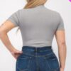 Plus Size Ribbed Short Sleeve Bodysuit - Image 15