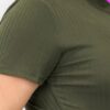 Plus Size Ribbed Short Sleeve Bodysuit - Image 9